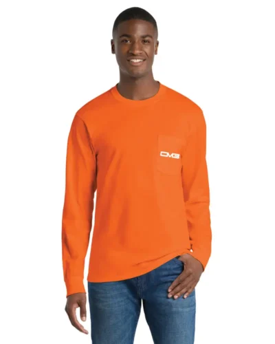 Port & Co™ Long Sleeve Essential Pocket Tee