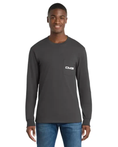 Port & Co™ Tall Long Sleeve Essential Pocket Tee