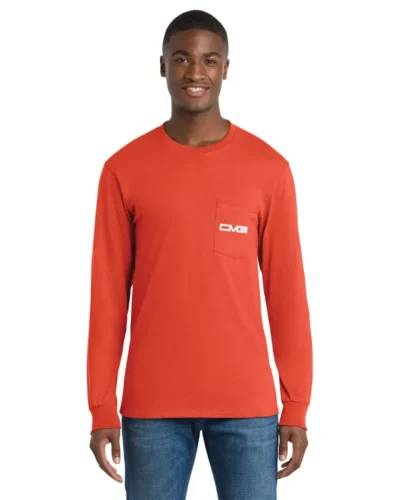 Port & Co™ Tall Long Sleeve Essential Pocket Tee